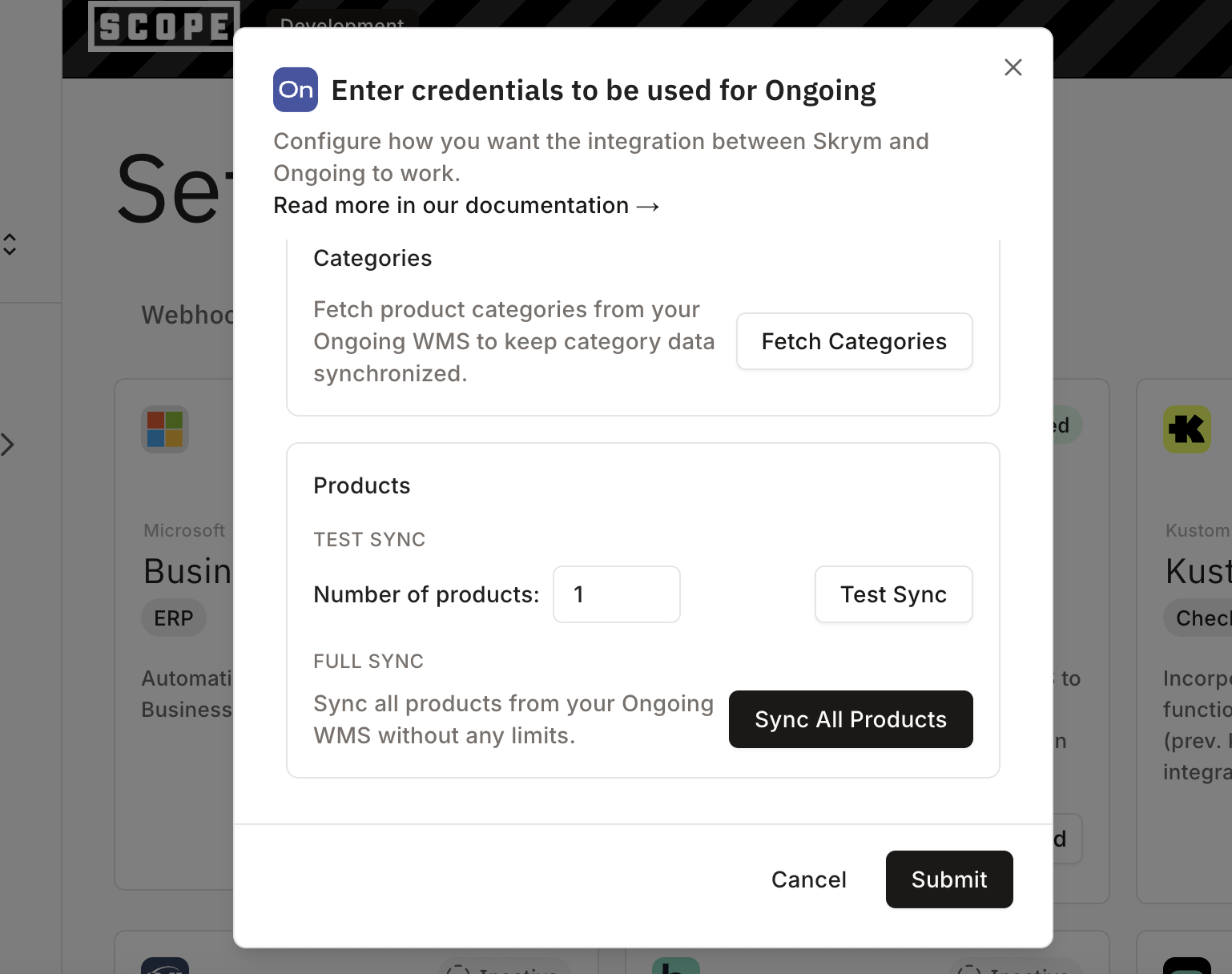 Ongoing Data Import in Scope